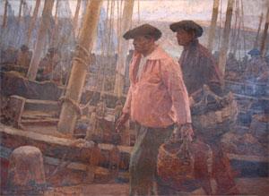 unknow artist Henri Royer Pecheurs cote basque oil painting image